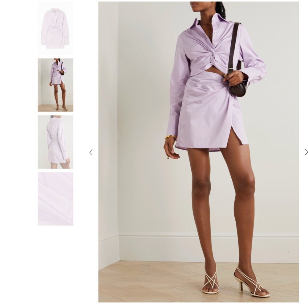 Anna Quan Lavender Twist-Front Shirt